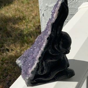 AMETHYST CRYSTAL CLUSTER HAND CARVED OCTOPUS